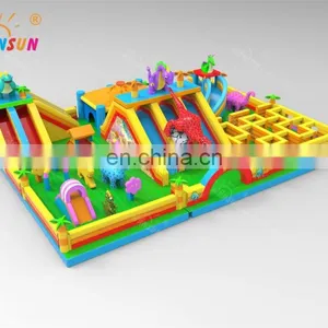 Hot Sale Outdoor Cheap Playground for Kids Giant Inflatable Fun City thumbnail-2