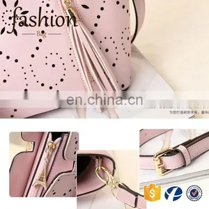 CR High Reputation Manufacture Handbags Latest Model Tassel Bag Long Strap Hollow Pattern Shoulder Bag Handmade Leather Bags thumbnail-3