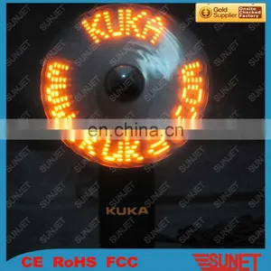 New Products 2017 Handheld Custom Message Flashing LED Battery Operated Fan thumbnail-3