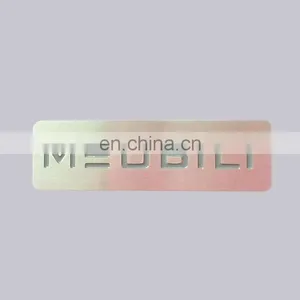 High Quality Decoration Use And Glue Type Brushed Metal Custom Etched Nameplate thumbnail-1