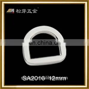 China Dongguan Factory Hot Selling Zinc Alloy D Ring, Best Quality Plated D Ring For Bag Strap thumbnail-1