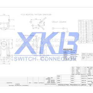 Hot Sale China XKB Tact Switch Pin Type 6.0x6.0 Side Operation With Bracket, Strength Can Be Customized thumbnail-2