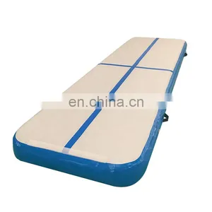 Inflatable Tumbling Airtrack Matt Wholesale Gymnastics Air Track Mat Blue and White thumbnail-2