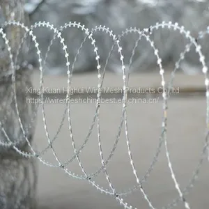 High Security Razor Wire Hot Dipped Galvanized Concertina Garden Fence With Razor Clips thumbnail-5