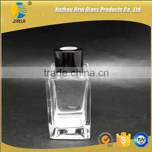 3oz 90ml Clear Square Glass Diffuser Bottles thumbnail-2