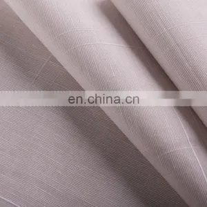 High Quality Cotton Linen Stripe Slubbed Custom Fabric for Garment thumbnail-5
