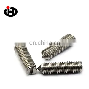 JINGHONG SS 304 Slotted Set Screws With Cone Point DIN 553 thumbnail-1