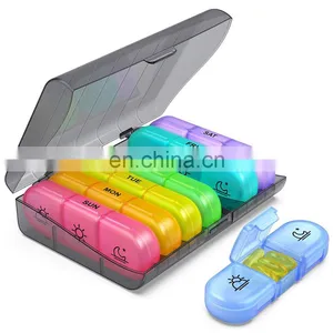 21 Grids Pill Box 7 Days Medicine Box Weekly Pill Case Medicine Tablet Dispenser Organizer Splitters Storage Organizer Container thumbnail-1