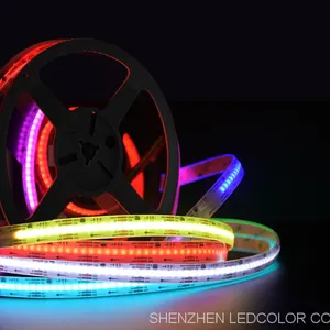 Dream Color FCOB SPI RGB IC COB LED Light Strip Flexible COB 24V Addressable Digital Led Pixel Strip thumbnail-3
