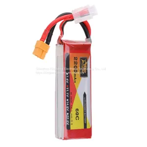 2200mAh 11.1V 60C Aeromodeling Battery Management Li-Polymer Batteries thumbnail-1