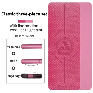 YiShengNuo Classic Three-piece Set Double Layer TPE Yoga Mat Set thumbnail-5