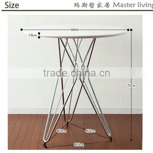 MDF Top Living Room Coffee Table Wire Leg Table thumbnail-5