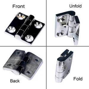 Marine Grade CAST Solid 316 Stainless Steel Mirror Polished Butt Hinges for Boat, RVs thumbnail-4