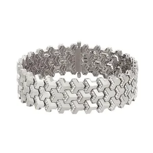 Luxury S925 Silver Rivet Couple Bracelet for Men Gold Retro Bangle Classic Fashion Jewelry Gift Valentine's Day Birthday Present thumbnail-4