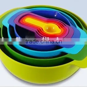 Rainbow Bowls Kitchen Utensils/ Nest 9 Plus/ Multi Colour Creating Food Preparation/kitchen Cooking/Baking Tools Measuring Cups thumbnail-1