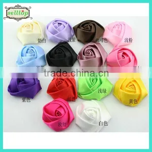 4.5-5cm Satin Rose Ribbon Flowers for Wedding Dress thumbnail-1