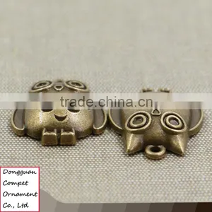 Wholesale Ancient Bronze Zinc Alloy Fat Owl Pendant thumbnail-2