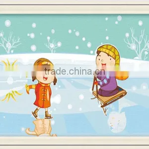 DIY Digital Children Skating Oil Painting for Decor and Gifts (20x30cm) thumbnail-1