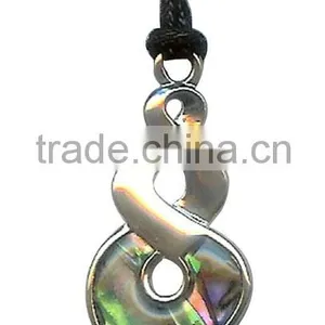 Paua Abalone Shell Maori Triple Twist Leather Tribal Surfer Surf Necklace thumbnail-1