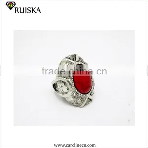 Caroline New Design Vintage Red Turquoise Stone Ring thumbnail-2