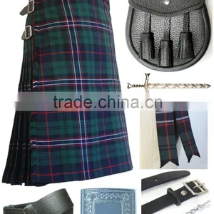 Scottish National 7 Yard Kilt Set Made Of Fine Quality Wool Tartan thumbnail-1