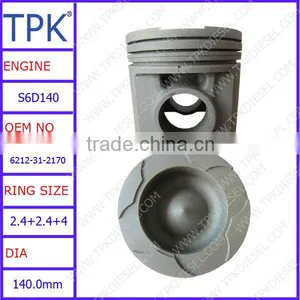Komatsu SA6D140 PISTON,SA6D140-1 Engine Piston Kit 6212-31-2170 6212-31-2151 thumbnail-1