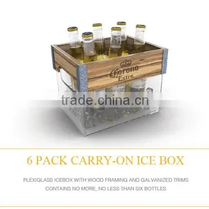 2015 Wooden Ice Bucket Ice Bucket LED Ice Bucket Logo Printing Quality Choice thumbnail-1
