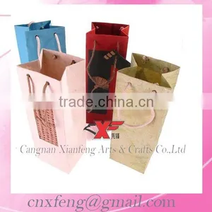 2015 High Quality Paper Red Wine / Bottle Bag Made in China thumbnail-1