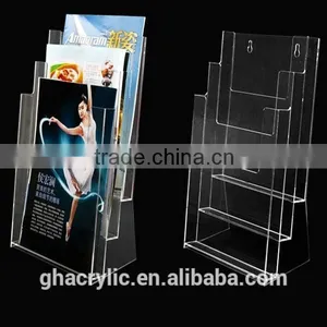 GH-RZ528 Magazine Clear Acrylic Table Dispaly File Stand Racks For Office ,top Grade Acrylic Display Rack thumbnail-4