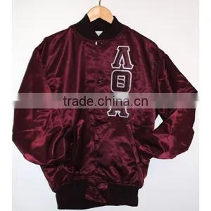 Top Quality Satin Jacket,custom High Quality Satin Jacket,customized Satin Varsity Jacket Wholesale thumbnail-5