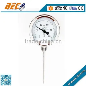(WSS-481) 100mm Hot Selling Good Quality Universal Connection Type Fishing Pool Mechanical Bimetal Thermometer thumbnail-1