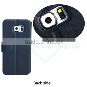Excellent OEM Facoty Cellphone Wallet Cases for Samsung S6 Edge With Two Card Slots thumbnail-6