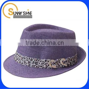 Sunny Shine Fitted Purple Fedora Party Hat thumbnail-1