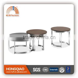 CT-37A CT-37B-1 Wood Steel Design Coffee Table thumbnail-1
