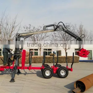 Log Loader With Trailer, Tractor Log Grapple,Forestry Trailer With Crane(Grapple) thumbnail-5