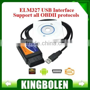 Wholesales OBD/OBDII Scanner ELM 327 Car Diagnostic Interface Scan Tool ELM327 USB Supports All OBD-II Protocols thumbnail-1