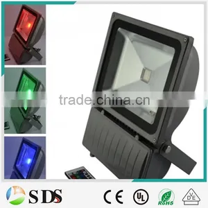 LED 100W Flood Light IP65 Integrated Grey RGB LED Floodlight thumbnail-1