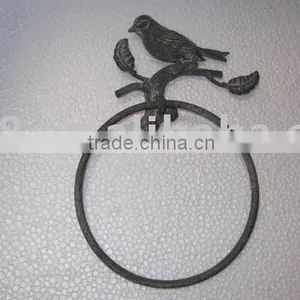 KS4420F-metal Towel Ring W/finch thumbnail-1