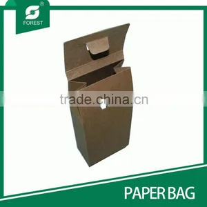 HIGH QUALITY PLAIN KRAFT PAPER BAG WINE BOTTBLE PACKAGING BAGS thumbnail-1