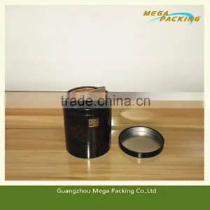 Hot Selling High Quality Round Black Color Tin Can for Coffee Storage,coffee Storage Box thumbnail-2