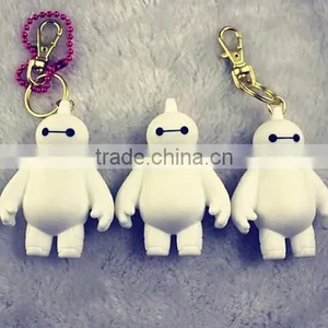 Hot New Products Silicone Big Hero Baymax Keychain thumbnail-4