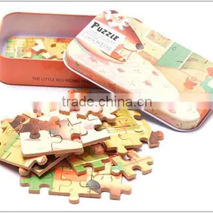 Uncle Wood(Germany ) 60 Piece High Quality Puzzles Jigsaw Tin Box Packaging thumbnail-3