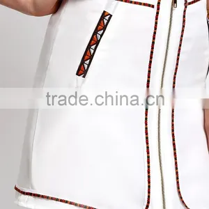White Simple A-line 2016 Latest Fashion Micro Mini Skirt of Women thumbnail-3
