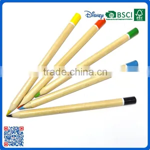 Japanese 10 Colors Raw Wood Pencils With Dip Top thumbnail-5