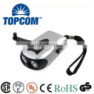2 Led Manual Dynamo Torch With Charge Hole TP-PH011 thumbnail-1