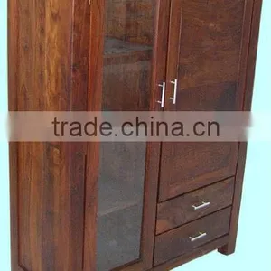 Display Cabinet,dining Room Furniture,glass Cabinet,sheesham Wood Furniture thumbnail-1