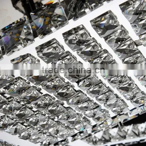 Square Stainless Steel Crystal Ceiling Light SMD5730 220V Crystal Ceiling Decoration Light thumbnail-3