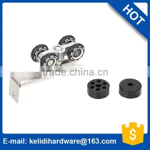 KLD-JL-003 Supply Factory Price Wooden Door Hanging Wheel Square, Steel Wheel Slide Door Rollers for Wooden Door thumbnail-1