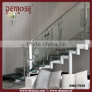 Demose Laminated Glass Stairs for Villa | Building Supplies thumbnail-1