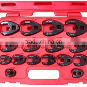16PCS Professional S.A.E. Crowfoot Wrench Set / Auto Repair Tool / General Tool thumbnail-1